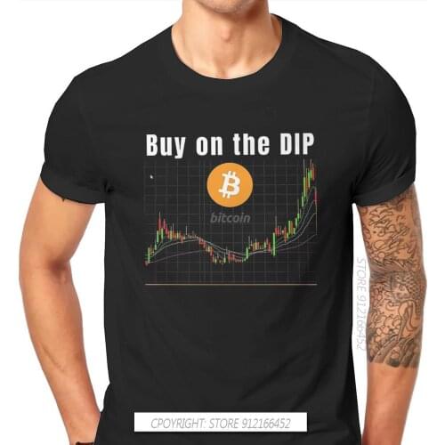 Bitcoin Cryptocurrency Art Buy On The Dips T Shirt Harajuku Punk High Quality Tshirt Loose O-Neck