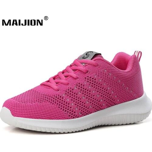 Casual Women Running Shoes Lightweight Breathable Sneakers Lady Outdoor Sport Jogging Flats Hollow Out Comfortable Non Slip