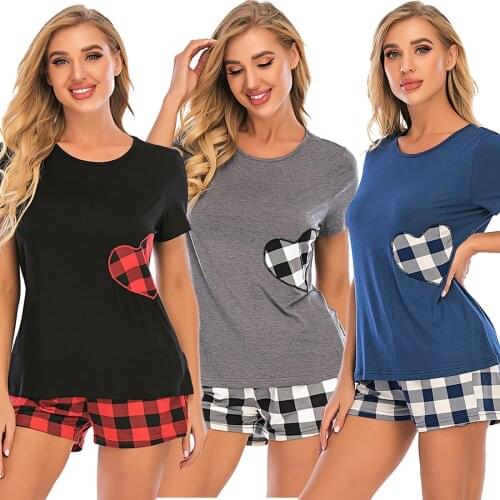 2 Piece Summer Clothes Women Pajamas Set Pyjama Femme Pijama Suit Mujer Verano Shorts Conjunto Femenino Ropa Sleepwear Ensemble