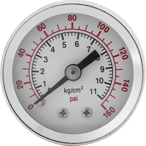 Portable 0-160PSI 1/8NPT Pressure Gauge Manometer Water Oil Air Pressure Meter Accessories Tool