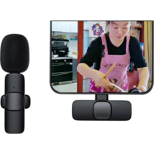2021 NEW Wireless Lavalier Microphone Lapel Clip Mic for iPhone Android Phone Support Multi channel Real Time Mixing