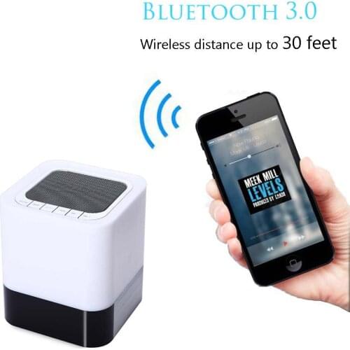 Mini Touch LED Portable Bluetooth Speaker DY-28 Wireless 3D Stereo HIFi Sound Alarm Clock Calendar TF AUX Loudspeakers ZoeSeong