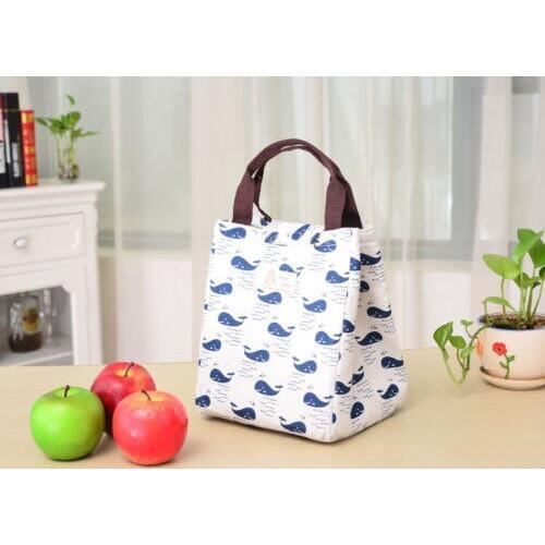 Fashion Women Kid Men Insulated Canvas Box Tote Bag Thermal Cooler Food Lunch Bag High Quality Waterproof Lunch Bags
