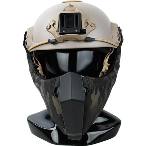 TMC Finely Cut Soft Fabric Maritime Special Rail Connection Mask for Tactical Helmet Free Shipping TMC2889-MCBK