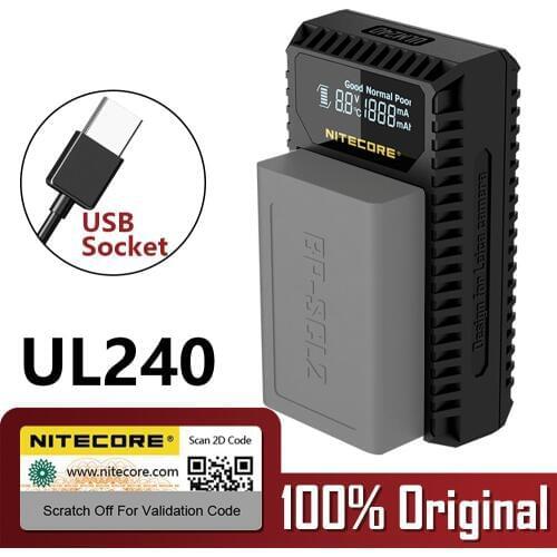 Original Nitecore ULM240 USB Tarvel Charger For Leica BP-SCL2 Battery Leica M (Typ 262) M (Typ 246) M (Typ 240) M-P M240P