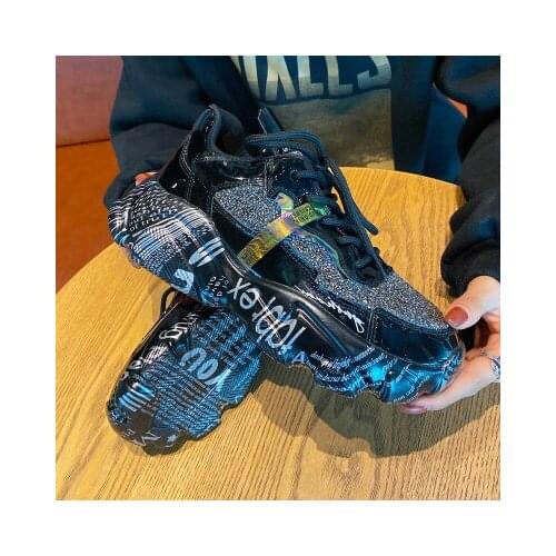 Casual womens shoes 2020 new trend thick bottom lace-up single shoes fashion comfortable sneakers