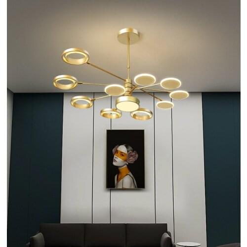 Luxury living room chandelier modern simple atmosphere household dining room lamp fashion net red bedroom room lamp
