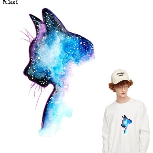 Pulaqi Cute Cartoon Starry Horse DIY Iron on Transfer Heat Vinyl Transfer Patches for Clothes Thermal Ironing Stickers Applique
