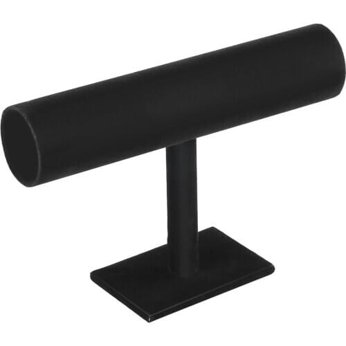 Black Flannelette Bracelet Chain Watch T-Bar Rack Jewelry Hard Display Stand Holder Jewelry Organizer Hard Display Stand