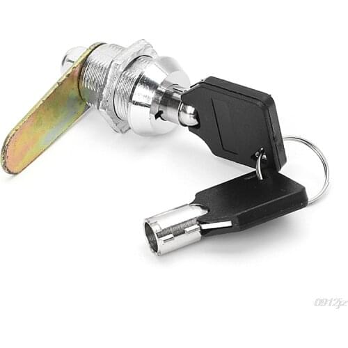 Drawer Tubular Cam Lock For Door Mailbox Cabinet Cupboard w/2 Keys 20mm Drop Ship