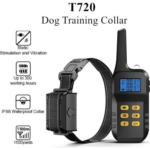 1100 yards 2 in 1Remote Dog Training and Anti-Barking device IPX6 Waterproof Dustproof collar Rechargeable 4 training modes