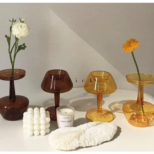 Vase Home Decoration Decor Vase Glass Container Living Room Decoration Flower Pot Hydroponic Flower Arrangement Ornaments