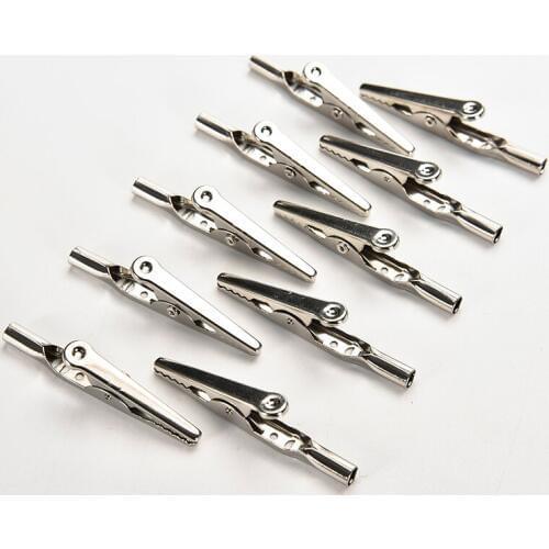 52mm Alligator Clips Metal Alligator Crocodile Test Clips Cable Lead Screw Fixing Wholesale 10Pcs/lot High Quality