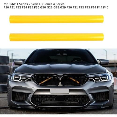 Yellow Grille Trim 1 2 3 4 5 Series Strips 1Pair Accessories Car F20 F30