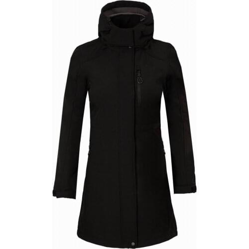 2019 Women Long Softshell Hiking Jacket Fleece Coat Windproof Water Repellent Outdoor Sport Wear Riding Climbing Running Coat