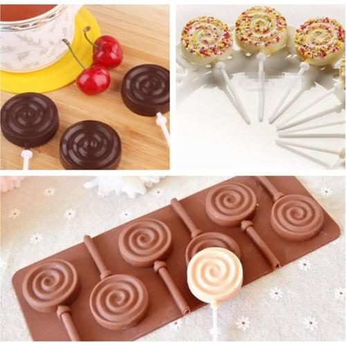 1 pieceNew Lollipop mould bakeware chocolate molds cooking tools silicon ice Mould Tool Fondant Cake Decorating Tools