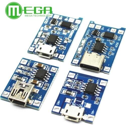 100PCS Charger-Module Lithium-Battery-Charging-Board Protection Micro-Usb Type-C Tp4056 18650