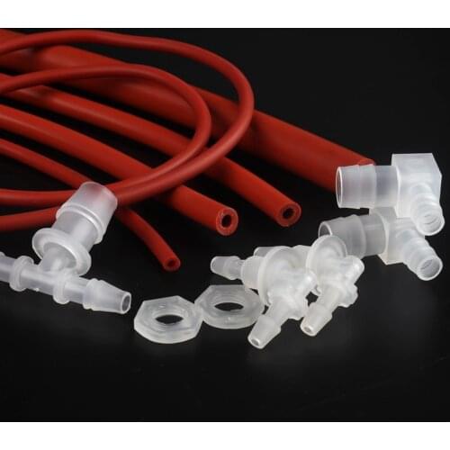 100cm I.D 2~32mm Hi-quality Rust Red Silicone Hose Flexible Silica Gel Pipe Aquarium Air Pump Hose Food Level Safety Soft Pipe