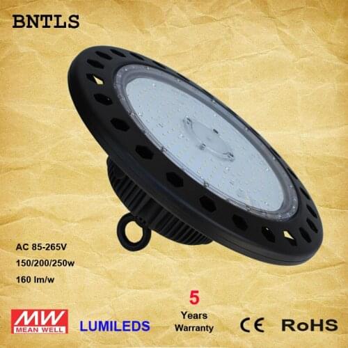 200W UFO High Bay LED Shop Lighting,Works From 110V to 277V,400-500W HPS or MH Bulbs Equivalent,Great LED High Bay Lights