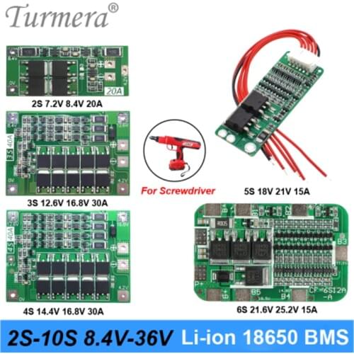2S 3S 4S 5S 6S 10S 13S Li-ion Lithium Battery 18650 Charger PCB BMS Protection Board For screwdriver battery Lipo Cell Module 2S