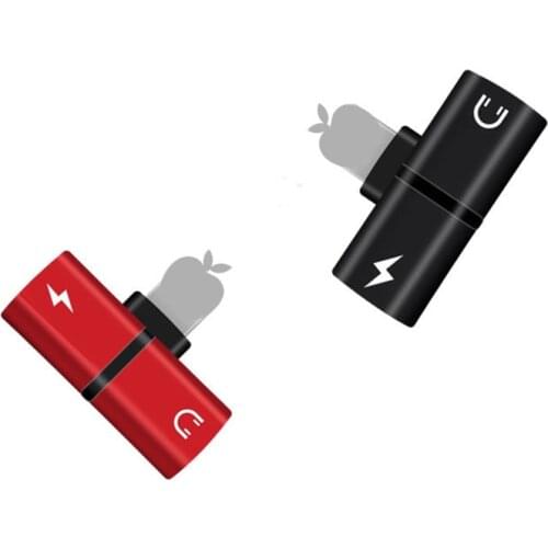 Headphone Adapter Lightning to Audio Jack and Charger Extender Earphone Charging Splitter Headset Adapter Lightning