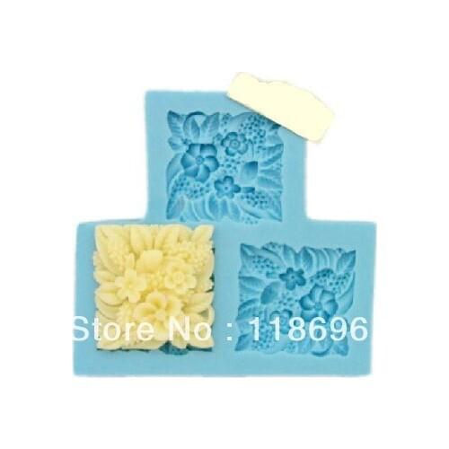 Free shipping 100% food grade material flowers modelling fudge mold Cake decoration mold fondant Cake mold NO.SI366