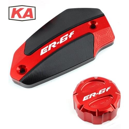 For Kawasaki ER6F ER-6F er6f 2009 2010 2011 2012 2013 2014 2015 Front&Rear brake Fluid Cylinder Master Reservoir Cover Cap