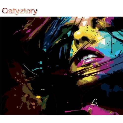 GATYZTORY 60x75cm Frame Abstract Woman DIY Painting By Numbers Figure Canvas Painting Home Decor For Living Room Wall Artwork