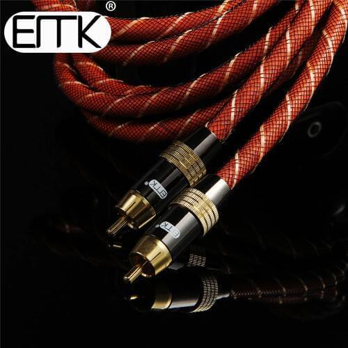 EMK Digital Coaxial Audio Cable Subwoofer Cable RCA to RCA Cable Dual Shielded Gold Plated 5m 10m