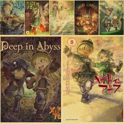 Canvas Painting Wall Art Cute Anime Made In Abyss Vintage Poster Nordic Posters Prints Wall Pictures For Living Room Home Decor