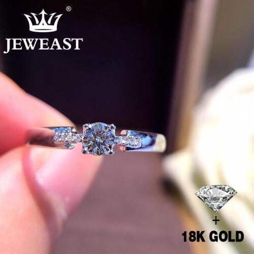 Natural Diamond 18K Gold Pure Gold Ring Beautiful Gemstone Ring Good Upscale Trendy Classic Party Fine Jewelry Hot Sell New 2020