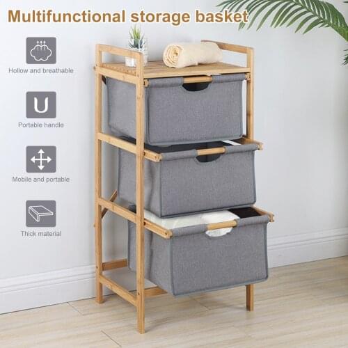 Dirty Clothes Storage Basket Bathroom Fabric Basket Household Folding Clothes Storage Basket Large Capacity Drawer Storage Rack
