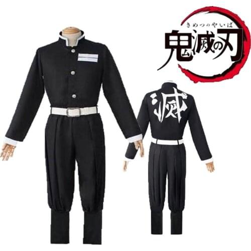 Demon Slayer Anime Cosplay Ghost Killer Uniform Kisatsutai Team Kamado Tanjuurou Anime Costume Kimetsu No Yaiba Uniform