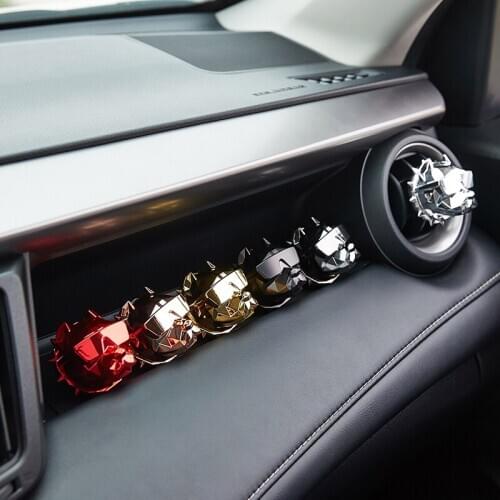 Creative Car Clip Bulldog Aroma Perfume Perfume Car Aroma Diffuser Bulldog Air Freshener Car Perfume Car Decoration