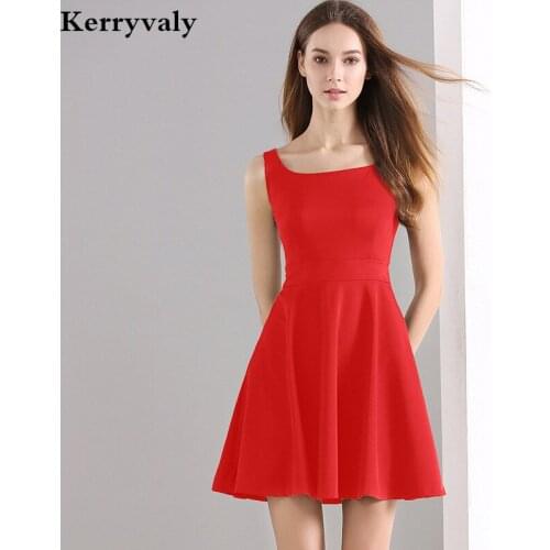 Summer Sleeveless Little Black Dress Women Sexy Dresses Party Night Club Dress 2021 Red Ladies Dress Moda Feminina KYS002