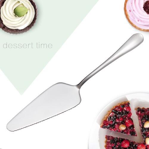 Kitchen Baking Pastry Spatulas Stainless Steel Serrated Edge Cake Server Blade Cutter Pie Servers Pizza Shovel 4pc/lot