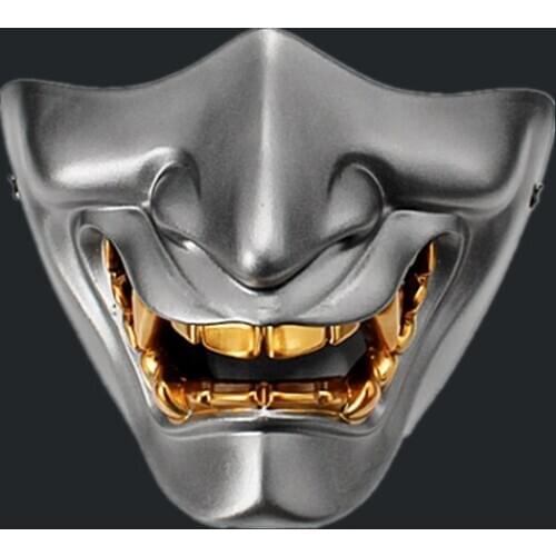 Resin Half Face Devil Demon Mask Carnival Party Stage Performance Props Halloween Cosplay Props