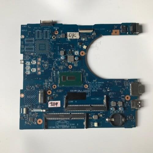 PALUBEIRA AAL10 LA-B843P For DELL Inspiron 5558 5458 5758 Laptop Motherboard With CPU 3805 3215 Mainboard 100% Tested
