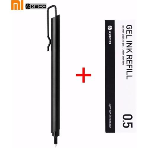 Youpin Kaco Metal Press Gel Pen High-End Sign Pen 0.5mm Ballpoint Pen Frosted Heavy Feel Metal Pen For Business OL Students Gift