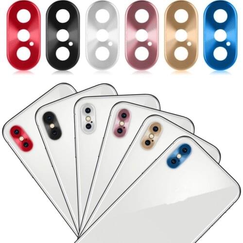 Sinbeda Metal Rear Camera Lens Case Cover For iphone 7 8 Plus XS X MAX XR Camera Guard Circle Case Cover Ring Bumper Protection