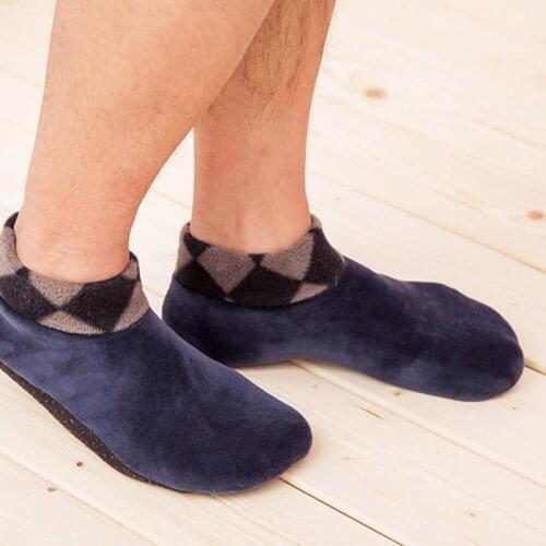 Men Thicken Winter Warm Boat Socks Elastic Indoor Floor Socks Slipper Non Slip Soft Casual Breathable New Arrival Plush Socks