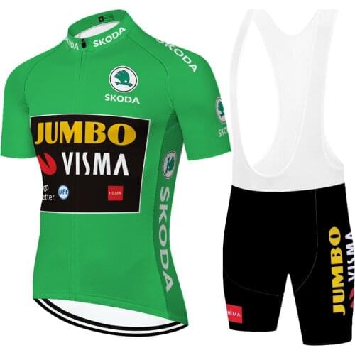 NEW 2021 JUMBO VISMA cycling clothing men Summer 20D gel pad Bike champion clothing Pro Bicycle ropa bicicleta hombre