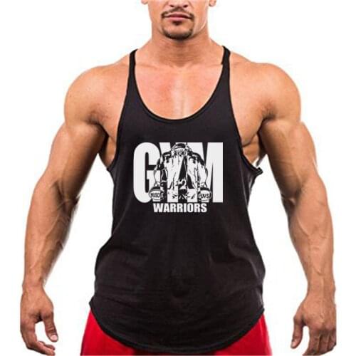 Mens New Gym Summer Fitness Tank Top Brand Sports Clothing Bodybuilding Training Sleeveless Vest Cotton Muscle Running Singlets