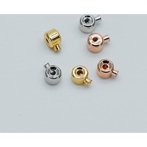 10pcs Gold/ Silver/ Rose Gold Crimp Rondelles, 18K Gold/ Rhodium Plated Brass Crimp Beads 3x2mm, Lead Nickel Free (GB-400)