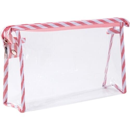 PVC Cosmetic Bag Women Travel Transparent Cosmetic Bag Clear Makeup Organizer Waterproof Toiletry Wash Clutch