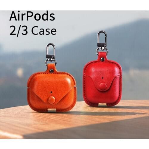 For AirPods Pro 2 1 luxury Bluetooth leather Accessories Bluetooth headset protector Cover business leather Case for AirPods 2 1