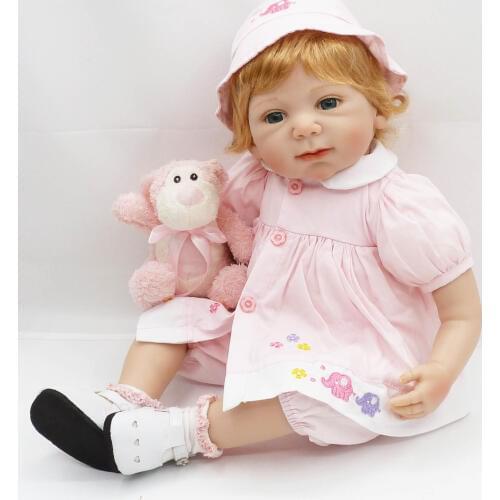 20inch Cotton Body Silicone Bebe Reborn Doll Sleeping Girl with Cute Clothes Baby Kids Toys Girls Playmate Christmas Gifts