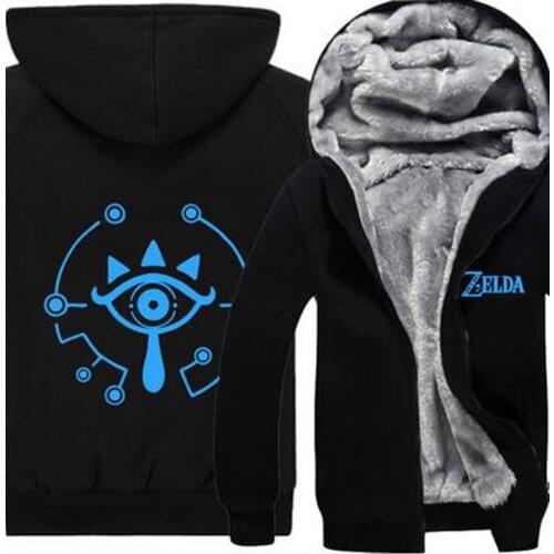 Zelda link Hoodie Anime Breath of the Wild Cosplay Costumes Winter Coat Jacket Mens Warm Sweatshirts
