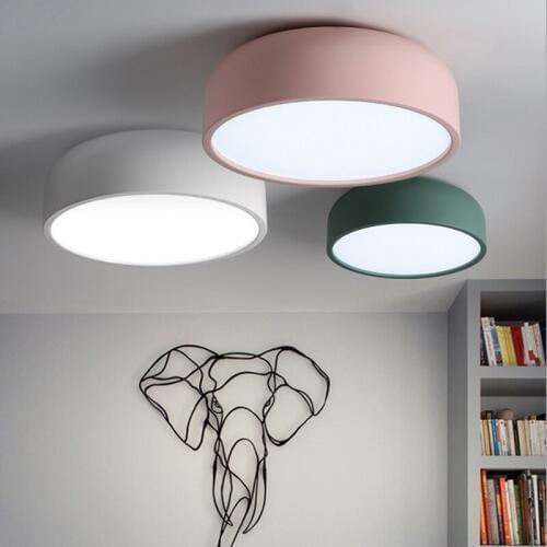 LED e27 round modern ceiling lamp fixture Nordic Home office living room bedroom aluminium ceiling lighting