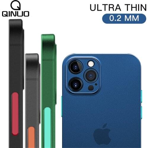 Ultra Thin Slim Simple Matte Phone Case For iPhone 12 Mini 11 Pro Max XS XR X iP 7 8 Plus SE 2020 Hard PC Shockproof Full Cover
